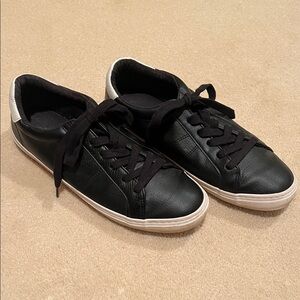 black faux leather Old Navy sneakers